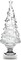 Light Up Christmas Tree Snow Globe with Glitter, 15.25", White